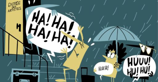 Illustration moqueuse des faux artistes