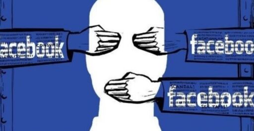Illustration de la censure par Facebook