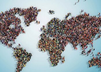 Illustration de la population mondiale