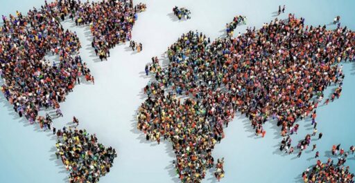 Illustration de la population mondiale